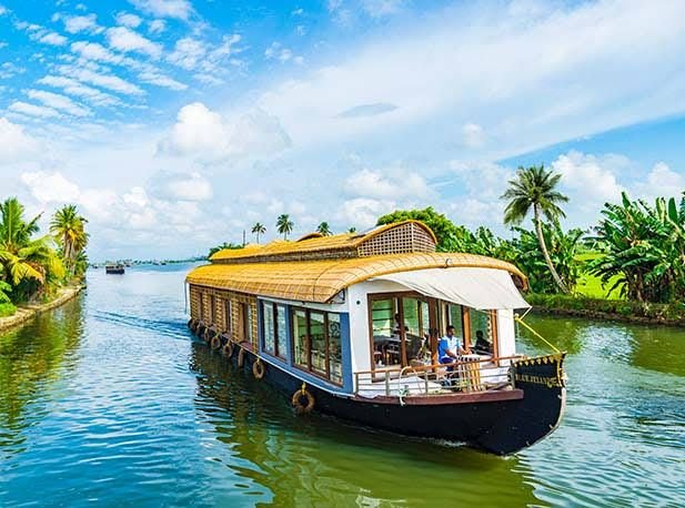 Kerala houseboat on backwaters